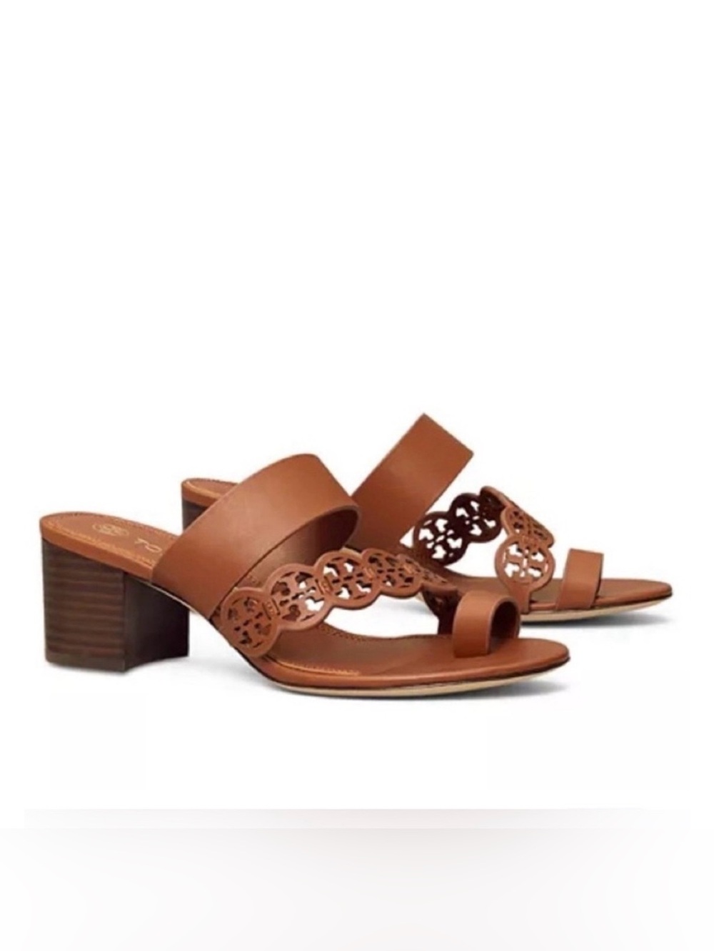 Tory Burch Tiny Miller Toe Ring High Block Sandals